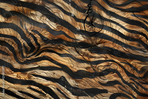 Intricate Wood Grain with Z...