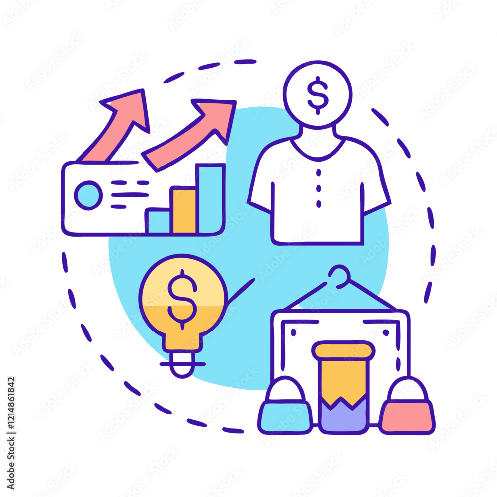 Fototapeta premium trending products icon, trending products vector illustration-simple illustration of trending products, perfect for trending products logos and icons