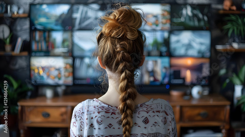 Woman with Braided Hair Vie...