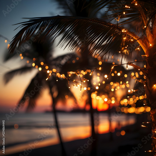 Palm Tree Decorated with St...
