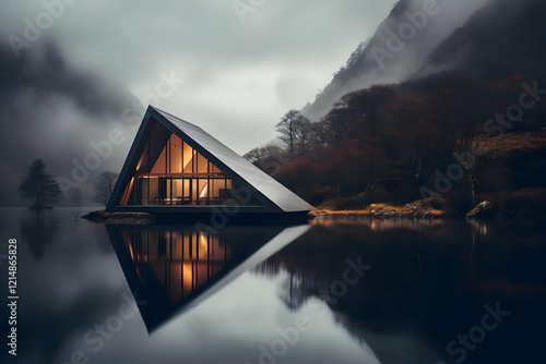 A-Frame Cabin Illuminates t...