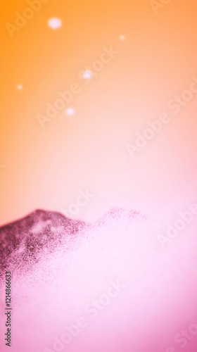 Abstract Pink and Orange Gr...