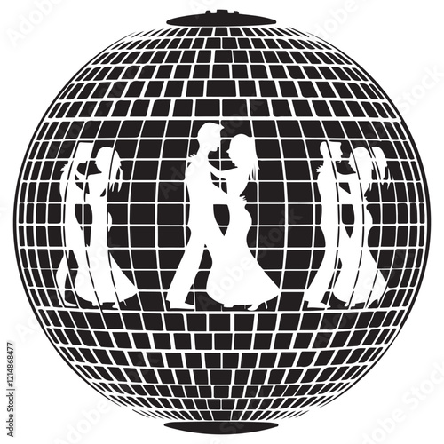 disco, disco ball, party, shine, club Icon