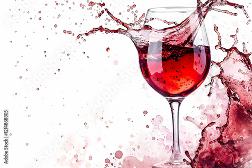 Red Wine Splashes Dynamical...