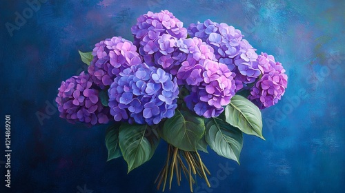 Wallpaper Mural A bouquet of purple hydrangea flowers. Torontodigital.ca