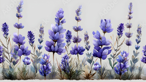 Watercolor Lavender Flowers...
