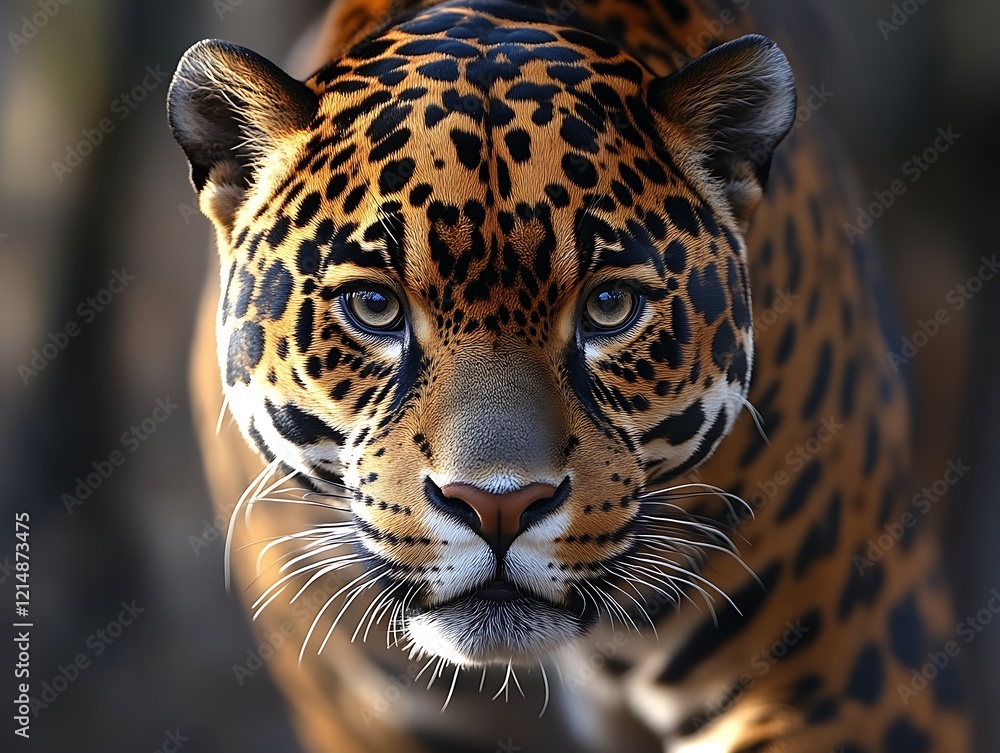 Fototapeta premium Close-up portrait of a jaguar.