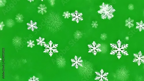 Wallpaper Mural Falling Snow on Green Screen Background 4K. Isolated Snowfall and Snowflakes on a Green Screen. Chroma Key Green Screen Alpha Channel Background. Motion Graphic Video Animation Torontodigital.ca