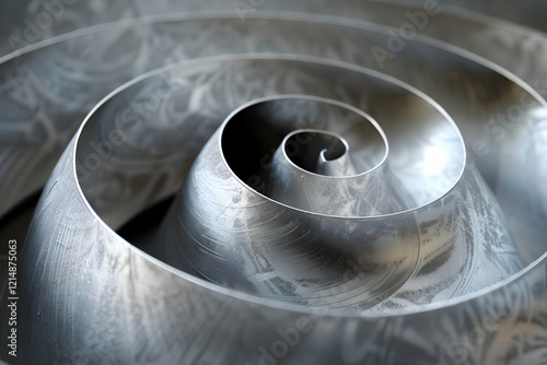 Abstract Metallic Spiral: A...