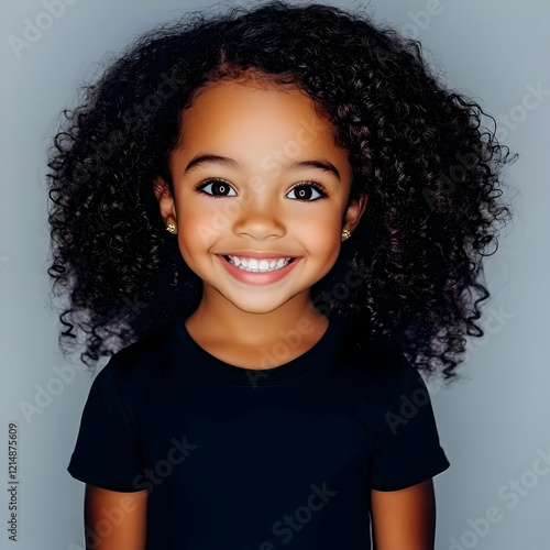Smiling Young Child with Cu...