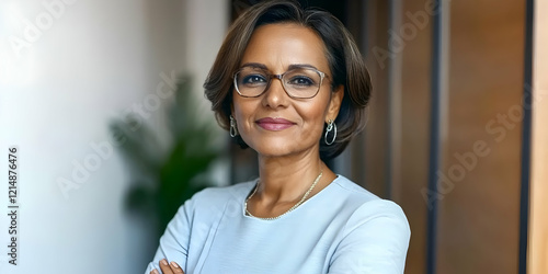 Confident Businesswoman Sta...