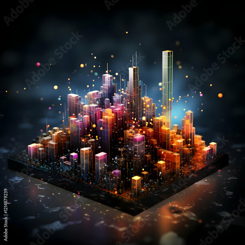 3D Cityscape Illustration G...