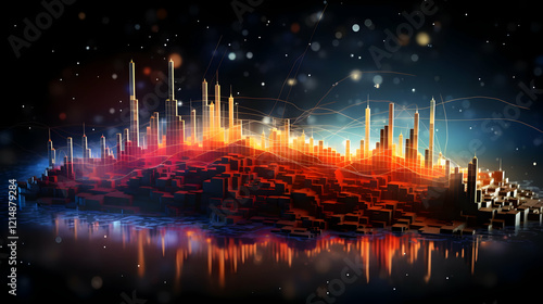 3D Cityscape Shows Data Vis...