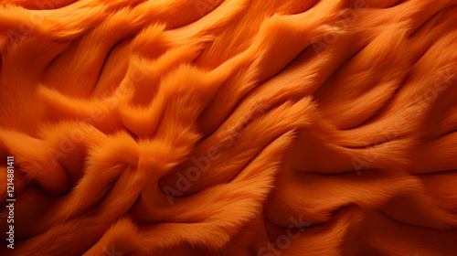 Vibrant Orange Fur Texture ...
