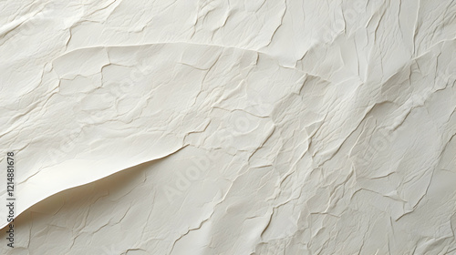 White Crumpled Paper Textur...