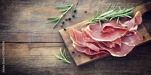 Prosciutto Slices Arranged ...