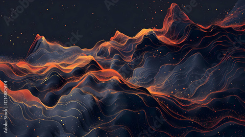 Abstract 3D Landscape with ...