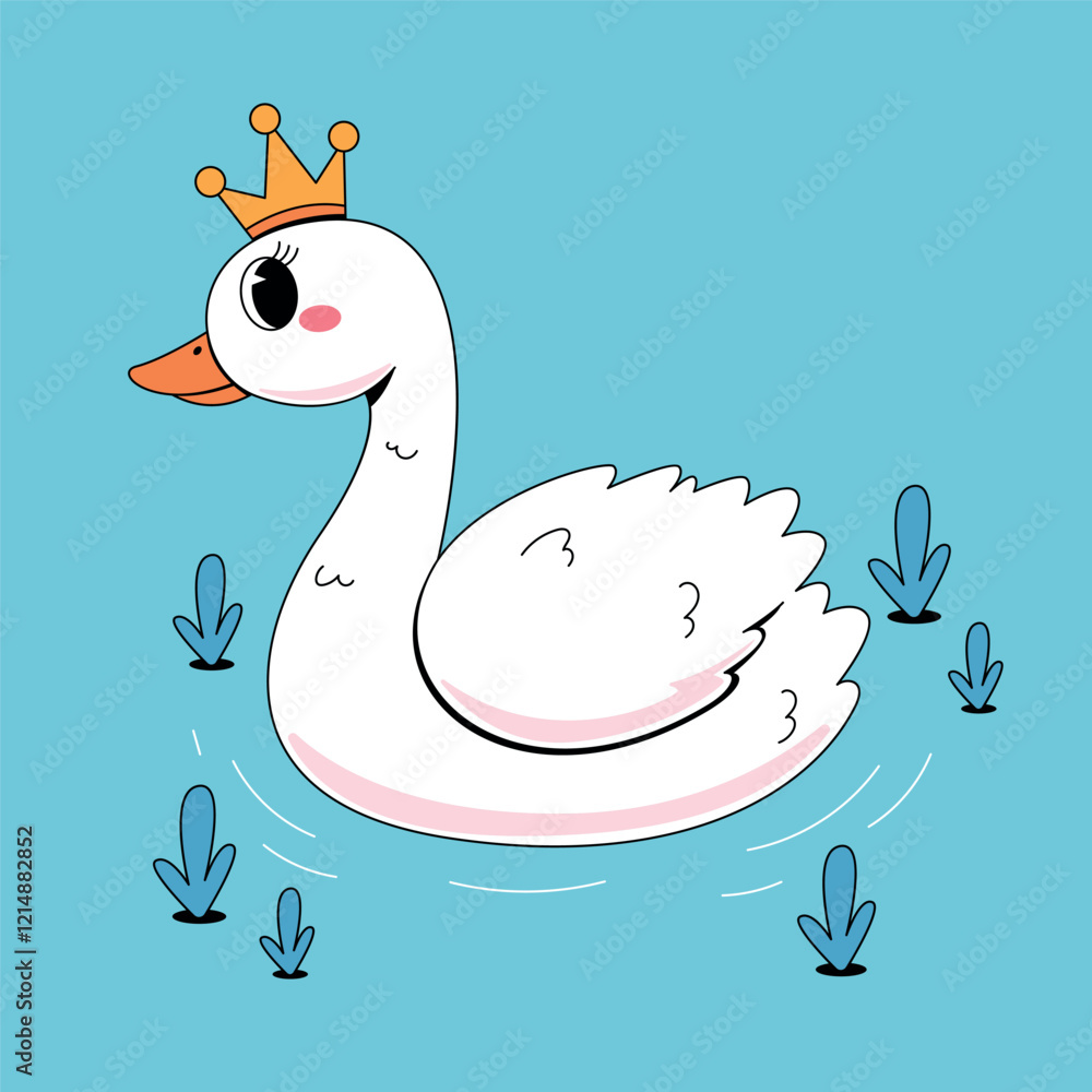 Fototapeta premium Cute Cartoon Illustration - Adorable Characters for Kids and Fun Designs