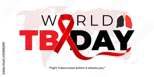 Vector illustration of World Tuberculosis Day social media template