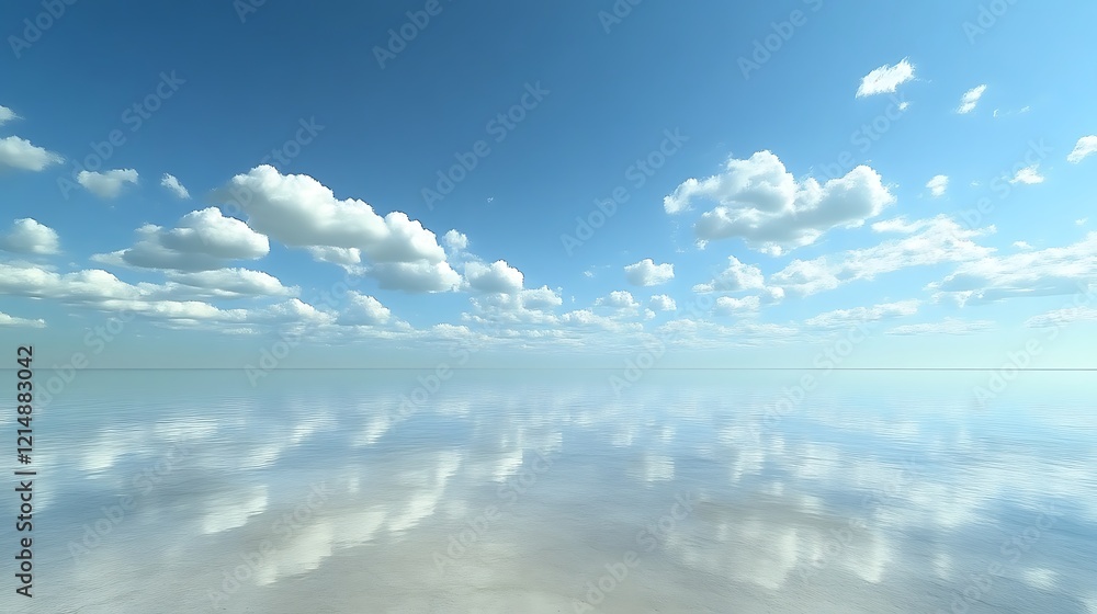 Calm sky reflecting on tranquil water. Calm sky reflecting on tranquil water.