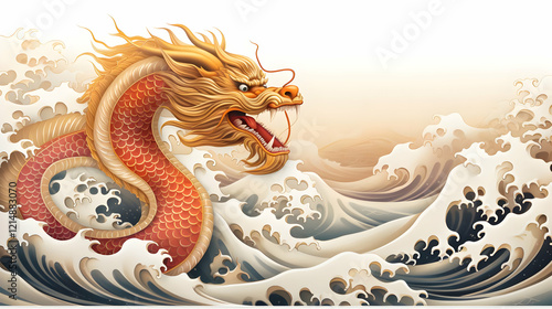 Golden Mythical Dragon Emer...