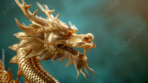 Golden Dragon Statue Poses ...