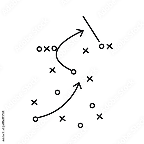 Strategy, football icon. Simple line, outline vector elements of soccer for UI and UX, website or mobile application on white background.