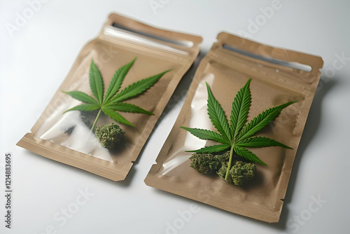 Two Dried Cannabis Buds and...