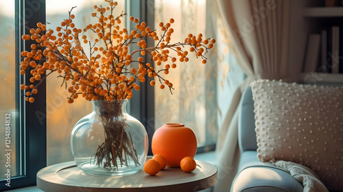 Orange Berries in a Glass V...