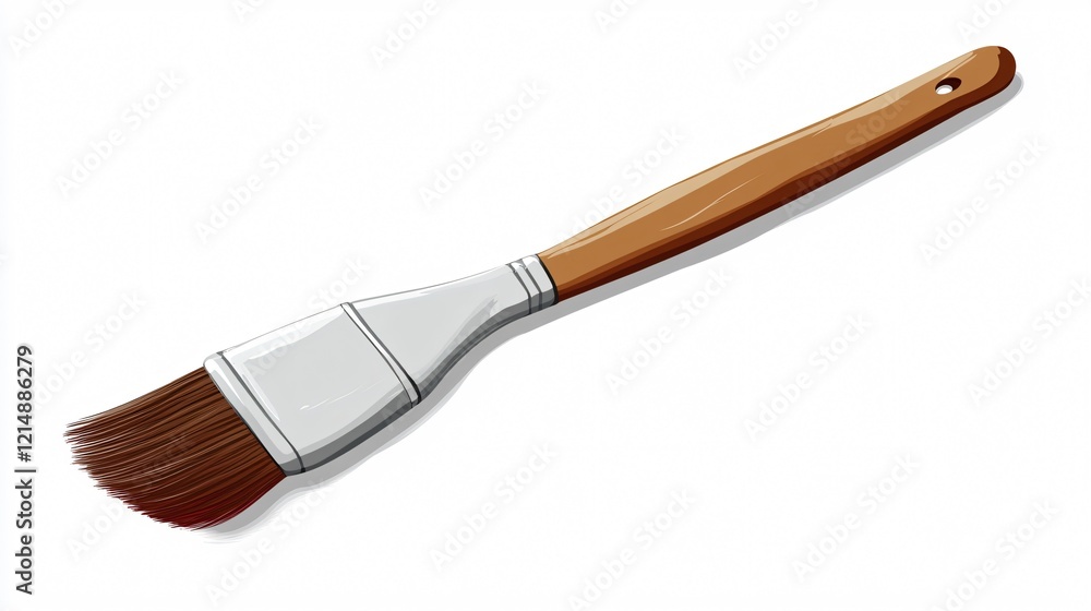 Professional Centered Composition of Wide Angle Paint Brush Sticker Professional Centered Composition of Wide Angle Paint Brush Sticker