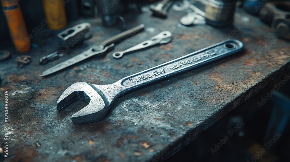 Fototapeta premium tools and equipment on a workbench.