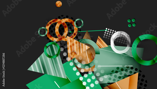 Abstract background geometric design with colorful gradients