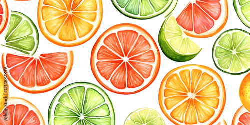 Watercolor Citrus Slices Fo...