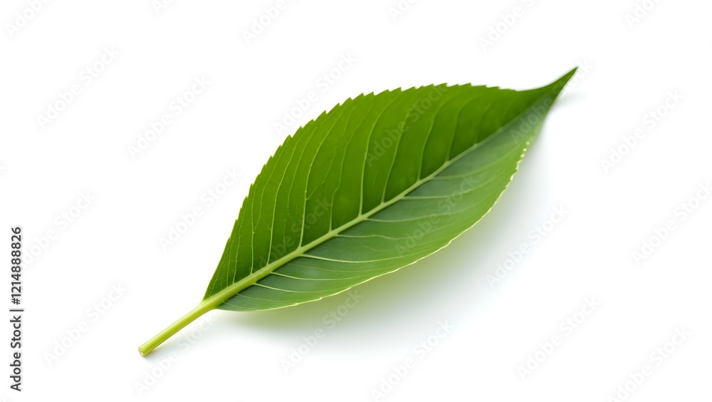 Fototapeta premium leaf isolated pure white background