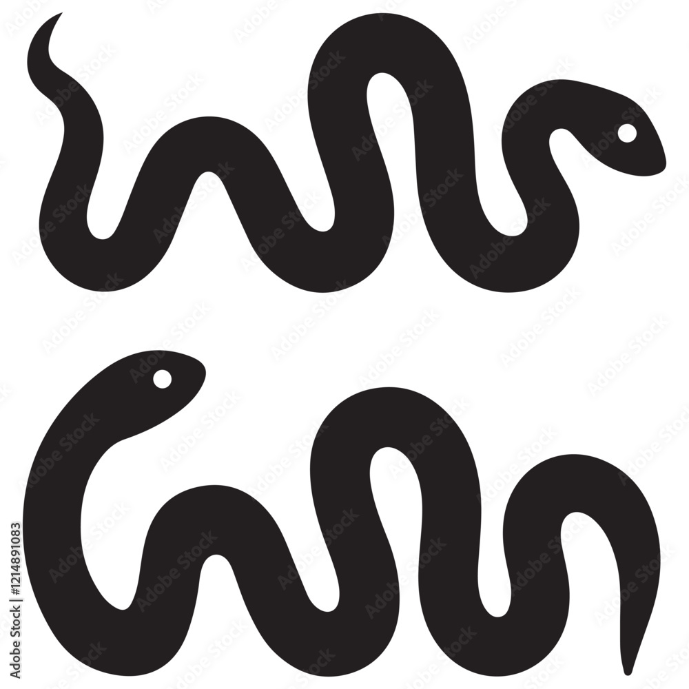 snake icon, snake vector silhouette, curved snake animal design illustration, black reptile graphic symbol, dangerous wild snake outline logo snake icon, snake vector silhouette, curved snake animal design illustration, black reptile graphic symbol, dangerous wild snake outline logo