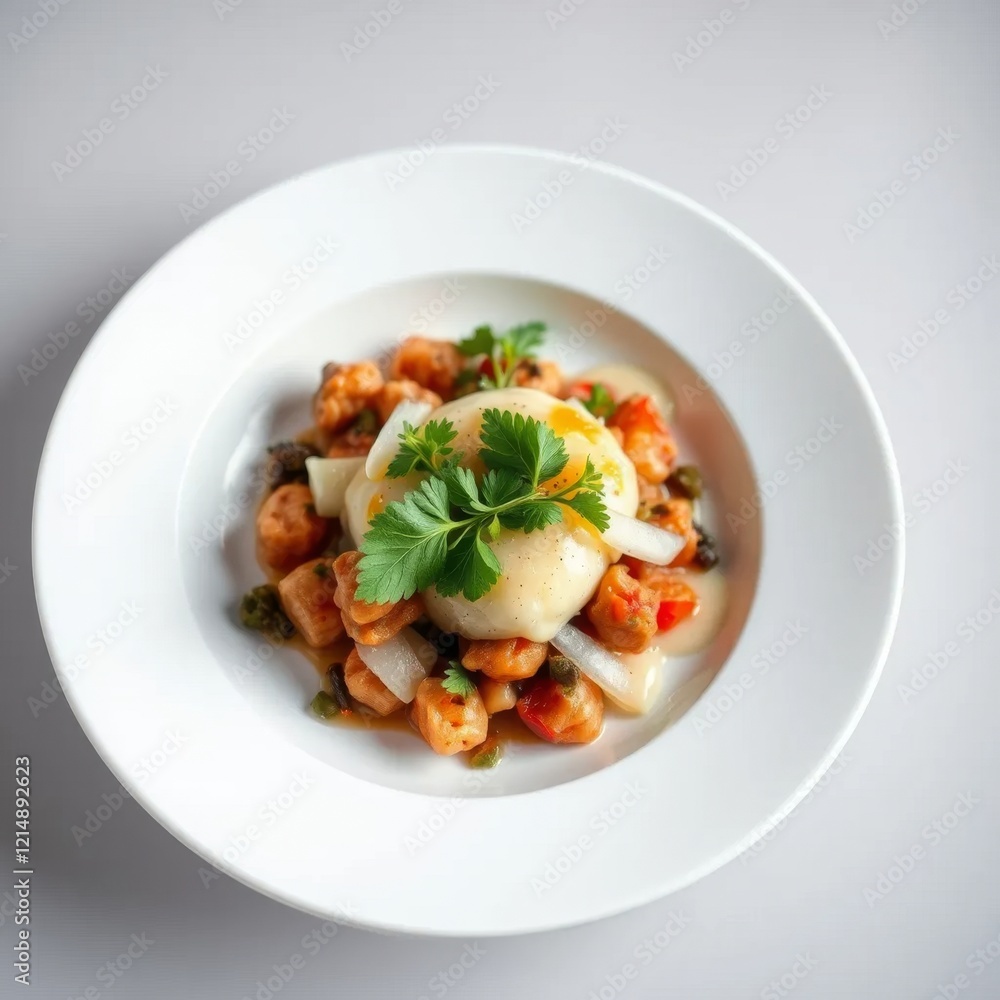 High-end food photography scene with precise white balance and soft High-end food photography scene with precise white balance and soft