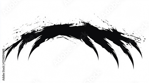 Dynamic Black Claw Marks Illustration - Wide Angle Centered