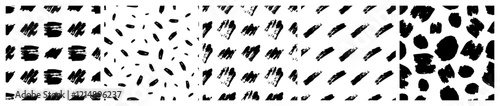 Set of seamless patterns with scribble smears