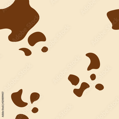 Texture spot, skin brown cow. Trendy animalistic seamless pattern for fashion, packaging, fabric and more.