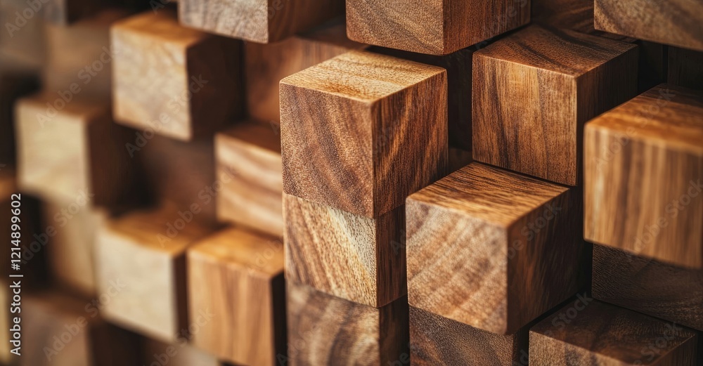 Close-up of a collection of wooden cubes Close-up of a collection of wooden cubes