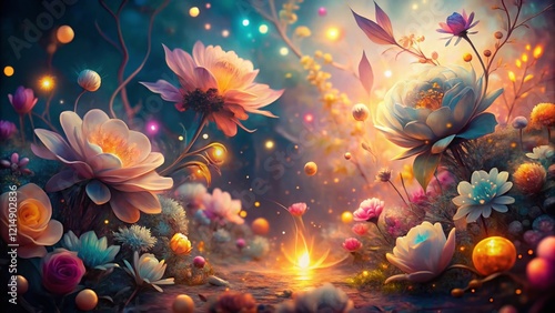 Elegant Magical Floral Fairy Abstract Designs: Long Exposure Photography