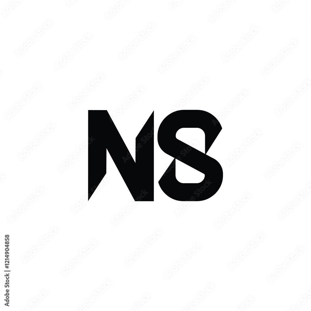 NS monogram logo design letter text name symbol monochrome logotype alphabet character simple logo NS monogram logo design letter text name symbol monochrome logotype alphabet character simple logo