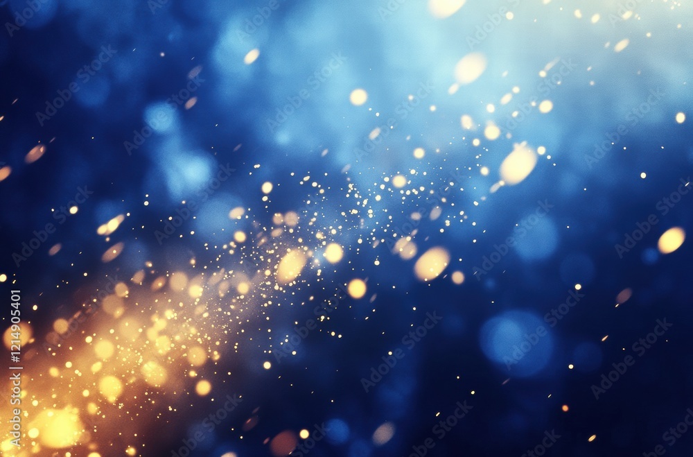 A blue and yellow background with a lot of sparkles A blue and yellow background with a lot of sparkles