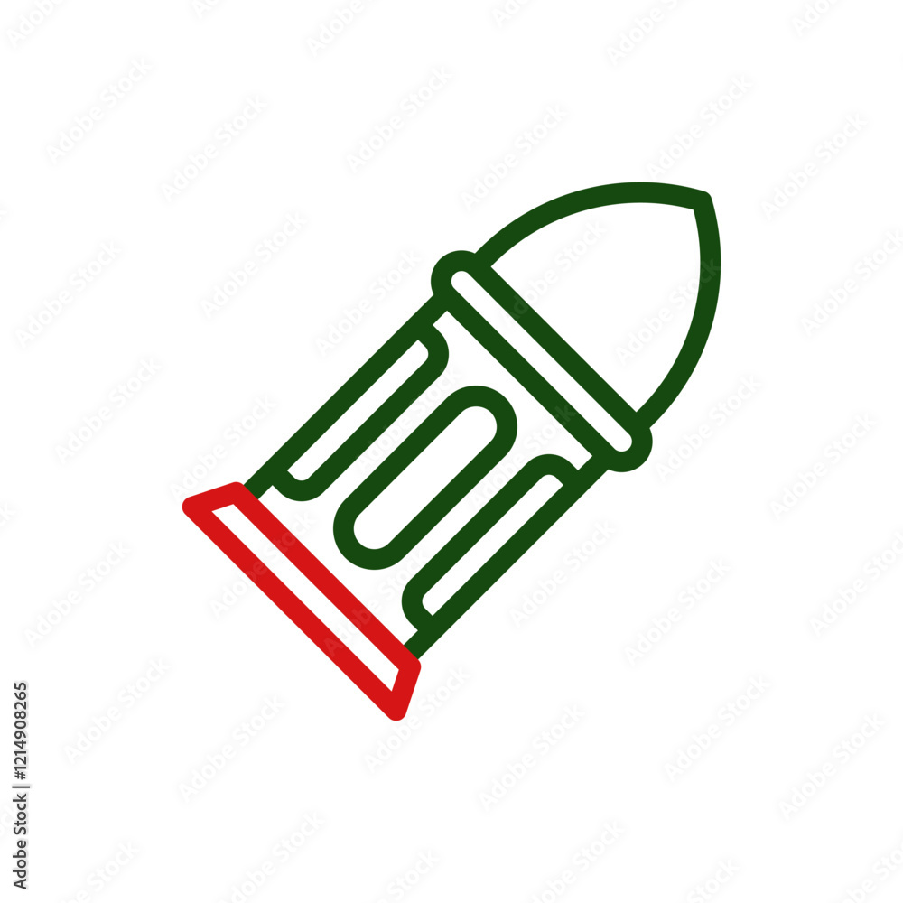 Unique Geometric Bullet Illustration Unique Geometric Bullet Illustration