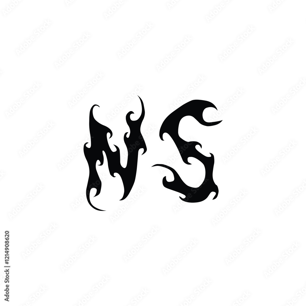 NS monogram logo design letter text name symbol monochrome logotype alphabet character simple logo NS monogram logo design letter text name symbol monochrome logotype alphabet character simple logo