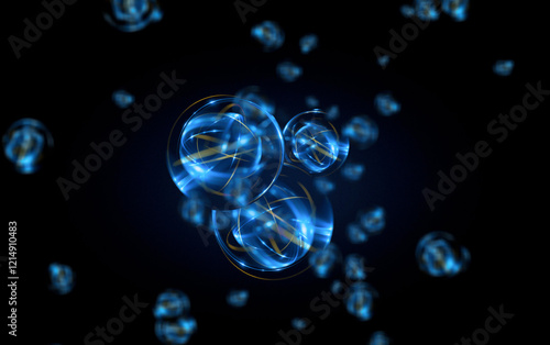 Wallpaper Mural Physical graphic concept of atomic structure. Light ring. Colorful electron particle. .Speed of light. Particle acceleration. Energy particle physics..Energy ball. Science technology. Bright sphere. Torontodigital.ca