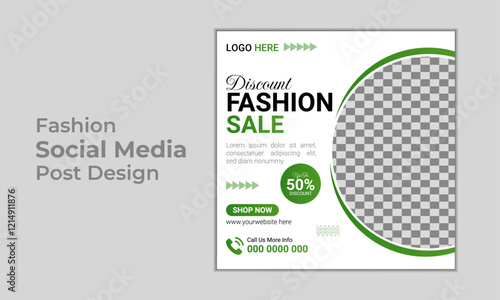 
Modern Fashion Sale Social Media Post Design and web banner templates design.