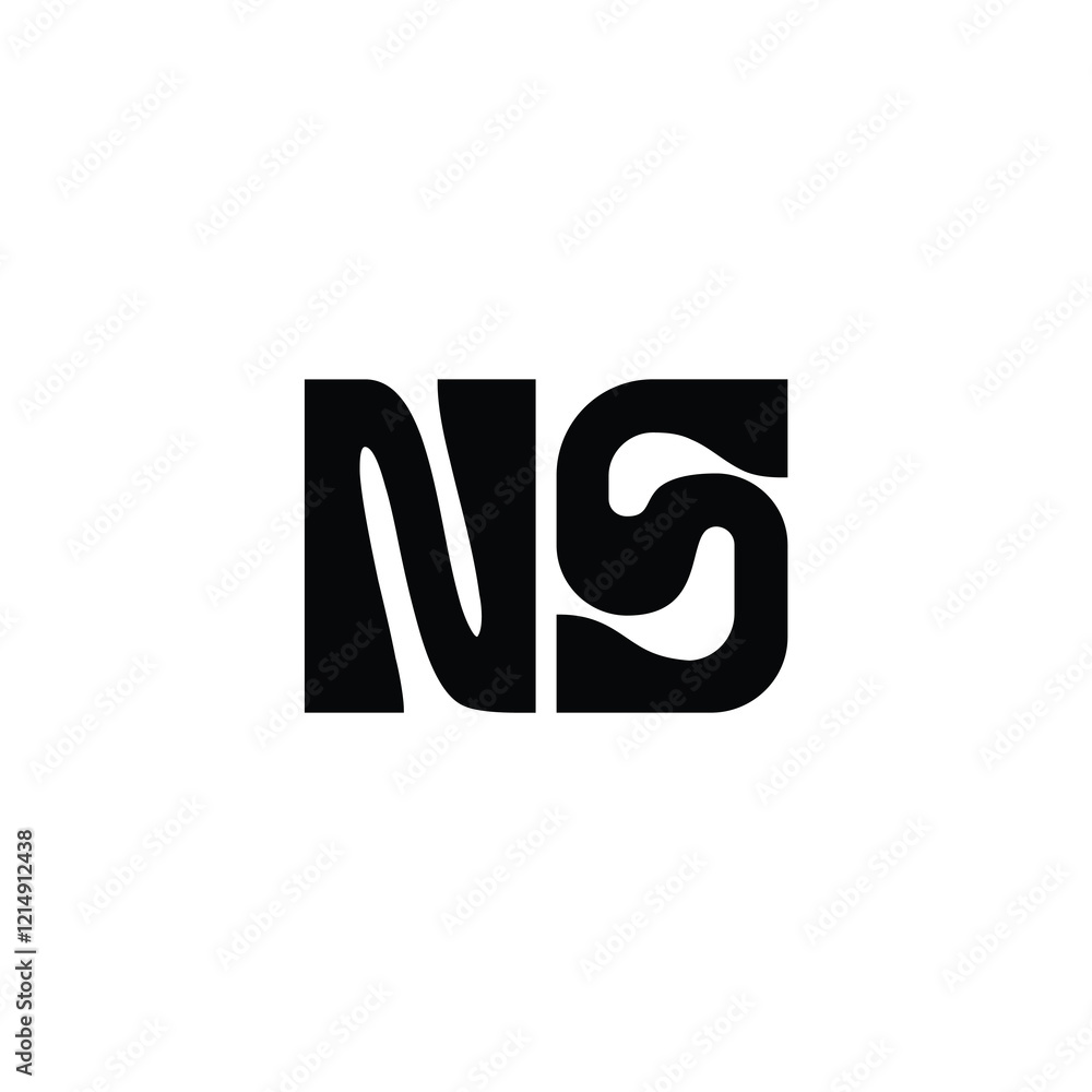 NS monogram logo design letter text name symbol monochrome logotype alphabet character simple logo NS monogram logo design letter text name symbol monochrome logotype alphabet character simple logo