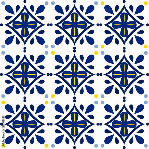 Vector illustration of an ethnic geometric pattern. Bohemian seamless pattern. Embroidery. Seamless traditional design pattern for fabrics, backgrounds, carpets, wallpapers, clothes, and pillowcases.