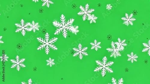 Wallpaper Mural Falling Snow on Green Screen Background 4K. Isolated Snowfall and Snowflakes on a Green Screen. Chroma Key Green Screen Alpha Channel Background. Motion Graphic Video Animation Torontodigital.ca